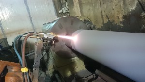 HVOF coating on Paper Mill roll